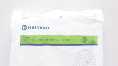 Halyard 95221 Fabric-Reinforced Surgical Gown, XL w/Towel